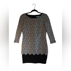 Antonio Melani Black And Lace Dress Size M